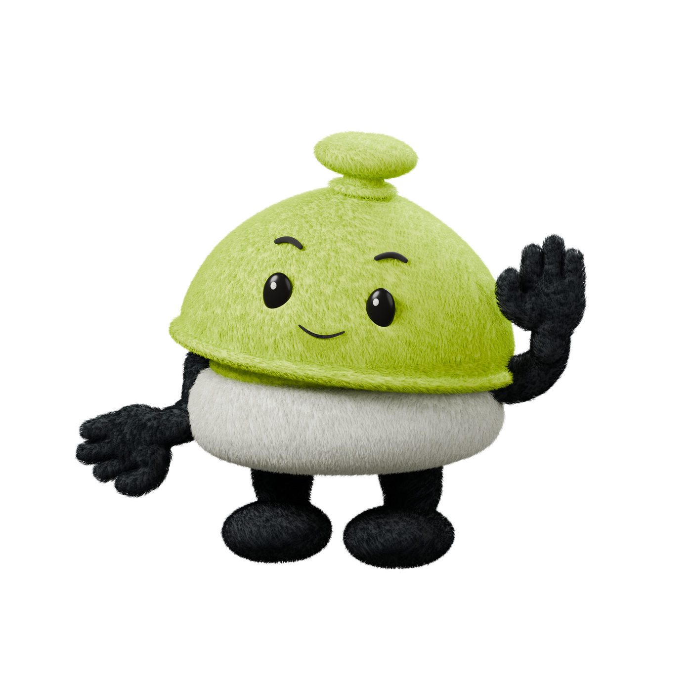 The Semperi mascot waving